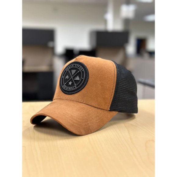 Men Women Brown Urban Effort Mesh Back Cap - Picture 8 of 11